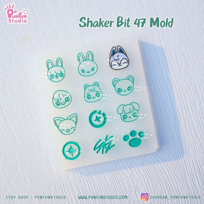 Shaker Bit Poke Mix & SK Animal Mold / 12 in 1 / 42, 43, 44, 45, 47 / UV Resin Mold / Silicone Mold