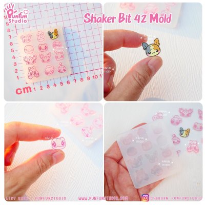 Shaker Bit Poke Mix & SK Animal Mold / 12 in 1 / 42, 43, 44, 45, 47 / UV Resin Mold / Silicone Mold