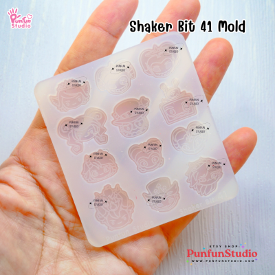 Shaker Bit 41 Hazbin & Helluva Mold / 12 in 1 / Shaker bits mold / UV Resin Mold / Silicone Mold