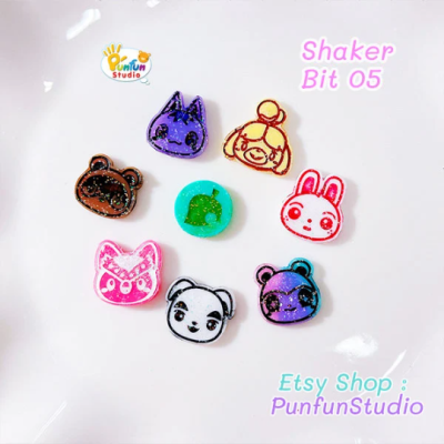 Shaker Bit 05 Mold / Animal Crossing / 12 in 1 / Shaker bits mold / Silicone Mold