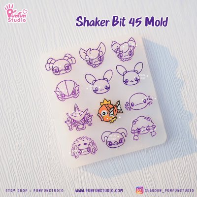 Shaker Bit Poke Mix & SK Animal Mold / 12 in 1 / 42, 43, 44, 45, 47 / UV Resin Mold / Silicone Mold