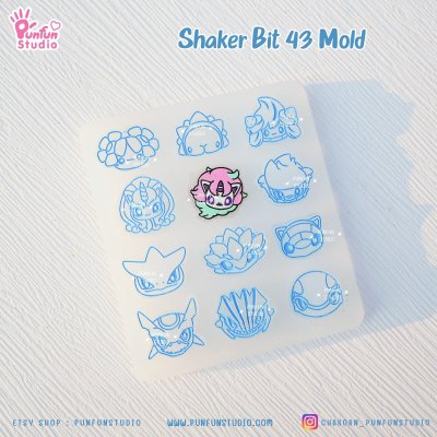 Shaker Bit Poke Mix & SK Animal Mold / 12 in 1 / 42, 43, 44, 45, 47 / UV Resin Mold / Silicone Mold