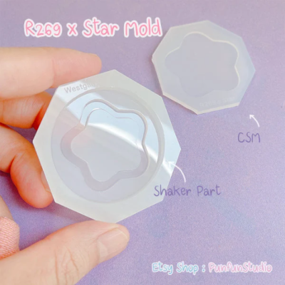 R269 X Star Shaker Mold + Free CSM / Phone Grip Shaker Mold / Silicone Mold