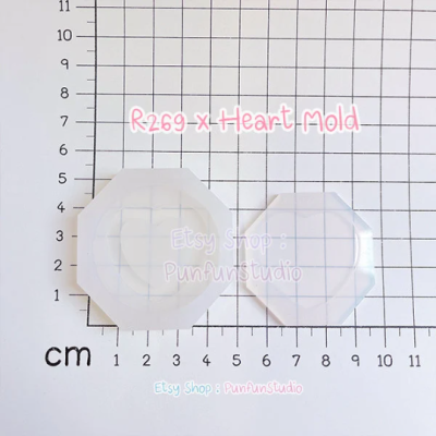 R269 X Heart Shaker Mold + Free CSM / Phone Grip Shaker Mold / Silicone Mold