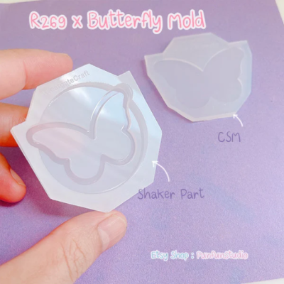 R269 X Butterfly Shaker Mold + Free CSM / Phone Grip Shaker Mold / Silicone Mold