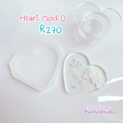 R270 Heart Mold D / Heart Mold / Silicone Mold