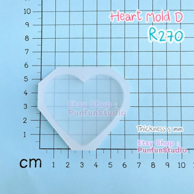 R270 Heart Mold D / Heart Mold / Silicone Mold