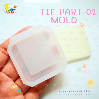 TIF Part 01, Part 02 Mold / With Hanger / For TIF 01-08 Molds / Silicone Mold