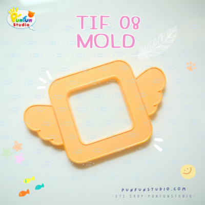 TIF 01-08 Mold Set / free GM 06, TIF part 01 and 02 / for photo size 3x3 cm / Photo Frame Mold / Silicone Mold