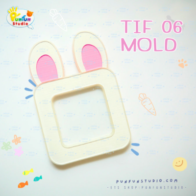 TIF 01-08 Mold Set / free GM 06, TIF part 01 and 02 / for photo size 3x3 cm / Photo Frame Mold / Silicone Mold