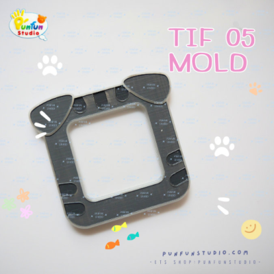 TIF 01-08 Mold Set / free GM 06, TIF part 01 and 02 / for photo size 3x3 cm / Photo Frame Mold / Silicone Mold