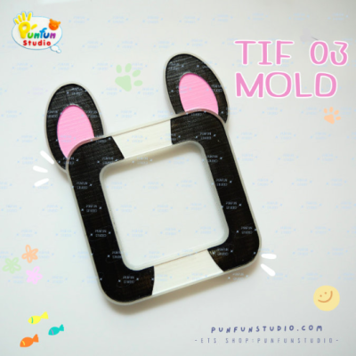 TIF 01-08 Mold Set / free GM 06, TIF part 01 and 02 / for photo size 3x3 cm / Photo Frame Mold / Silicone Mold