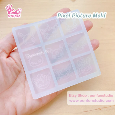 TMG 01-09 Mold Set + Pixel Picture Mold + Free 2 CSM TMG Mold / Tamagotchi Shaker Mold / Pixel Picture Mold / Silicone Mold