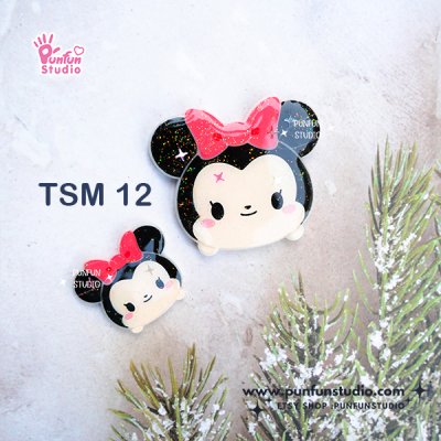 TSM 12 Cutie Girl Mouse / Tsum Tsum Mold / Kawaii Mold / Silicone Mold