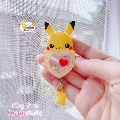 X Heart 01 Pika / Pokemold / Silicone Mold / Shaker Mold