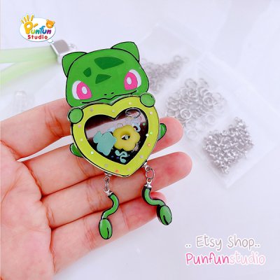 X Heart 02 Bulba / Pokemold / Silicone Mold / Shaker Mold