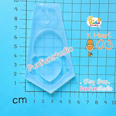 X Heart 03 Charmand / Pokemold / Silicone Mold / Shaker Mold