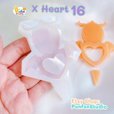 X Heart 16 Dargo / Pokemold / Silicone Mold / Shaker Mold