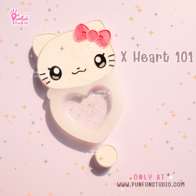 X Heart 101-110 Cutie Mold Set / Set 10 Molds + Free Part 1 x 4 piece / CSM X Heart x 2 piece / Shaker Mold / Silicone Mold