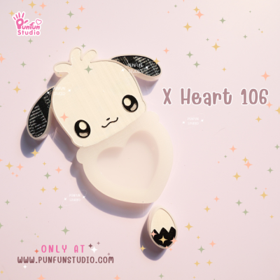 X Heart 101-110 Cutie Mold Set / Set 10 Molds + Free Part 1 x 4 piece / CSM X Heart x 2 piece / Shaker Mold / Silicone Mold