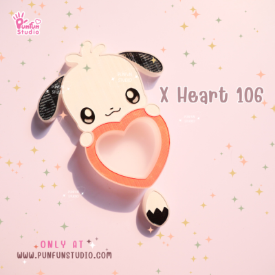 X Heart 101-110 Cutie Mold Set / Set 10 Molds + Free Part 1 x 4 piece / CSM X Heart x 2 piece / Shaker Mold / Silicone Mold