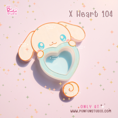 X Heart 101-110 Cutie Mold Set / Set 10 Molds + Free Part 1 x 4 piece / CSM X Heart x 2 piece / Shaker Mold / Silicone Mold