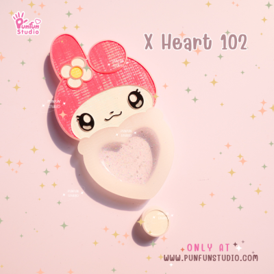 X Heart 101-110 Cutie Mold Set / Set 10 Molds + Free Part 1 x 4 piece / CSM X Heart x 2 piece / Shaker Mold / Silicone Mold
