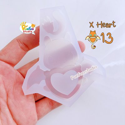 X Heart 13 Chariz / Pokemold / Silicone Mold / Shaker Mold