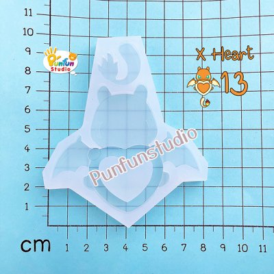 X Heart 13 Chariz / Pokemold / Silicone Mold / Shaker Mold