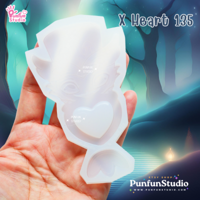 X Heart 131, 132, 133, 134, 135 Helluva Boss Mold / Silicone Mold