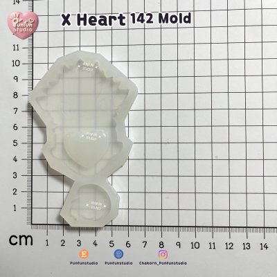 X Heart 141-145 / Pokemold / Silicone Mold / Shaker Mold