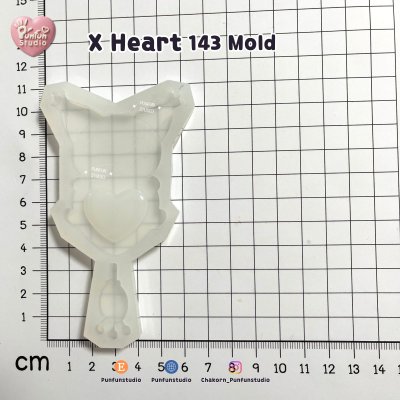 X Heart 141-145 / Pokemold / Silicone Mold / Shaker Mold