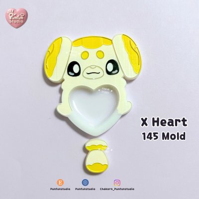 X Heart 141-145 / Pokemold / Silicone Mold / Shaker Mold
