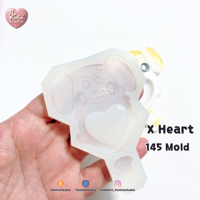 X Heart 141-145 / Pokemold / Silicone Mold / Shaker Mold