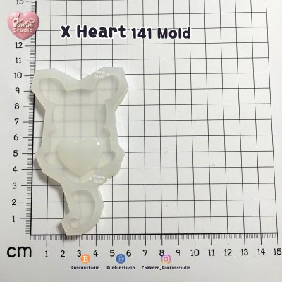 X Heart 141-145 / Pokemold / Silicone Mold / Shaker Mold