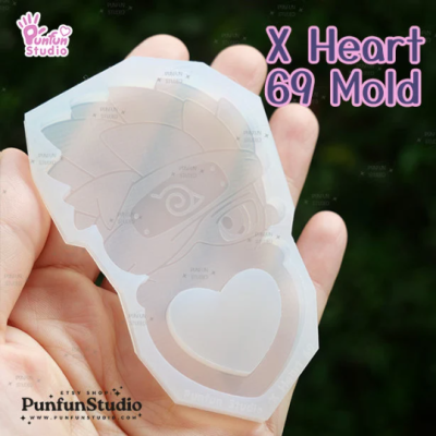X Heart 68, 69, 70, 71, 72, 73, 74, 75 Mold / Ninja / Slayer / Pirate / Shaker Mold / Silicone Mold