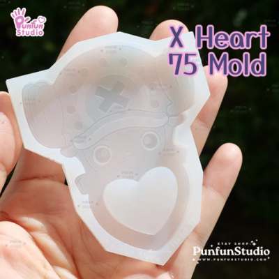 X Heart 68, 69, 70, 71, 72, 73, 74, 75 Mold / Ninja / Slayer / Pirate / Shaker Mold / Silicone Mold
