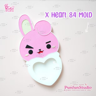 X Heart 84-92 Mold Set / 9 Molds / Free 4 X Heart Part 1 Molds + 2 CSM X Heart Molds / K-POP / Silicone Mold / Shaker Mold