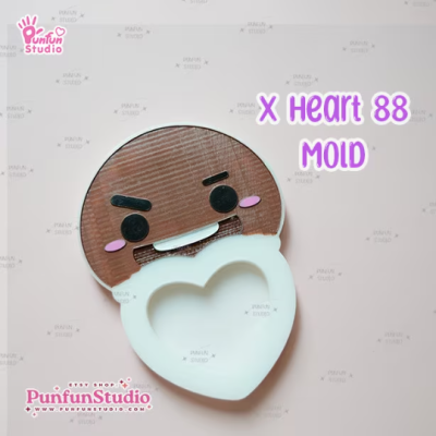X Heart 84-92 Mold Set / 9 Molds / Free 4 X Heart Part 1 Molds + 2 CSM X Heart Molds / K-POP / Silicone Mold / Shaker Mold