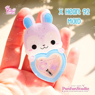 X Heart 84-92 Mold Set / 9 Molds / Free 4 X Heart Part 1 Molds + 2 CSM X Heart Molds / K-POP / Silicone Mold / Shaker Mold