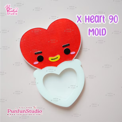 X Heart 84-92 Mold Set / 9 Molds / Free 4 X Heart Part 1 Molds + 2 CSM X Heart Molds / K-POP / Silicone Mold / Shaker Mold