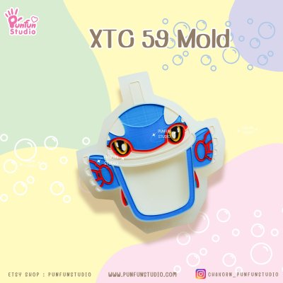 Kyogre Tea Cup Shaker Mold
