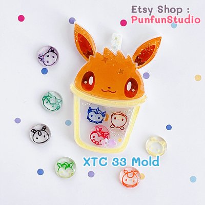 XTC 33-41 Mold Set / Eev Evo x Tea Cup Shaker Molds / 9 pieces free a Boba tea shaker bit mold + Free 2 CSM XTC Mold