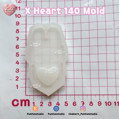 X Heart 140 , PAM 454 Cutie Monster Rabbit Molds / Silicone Mold / Shaker Mold