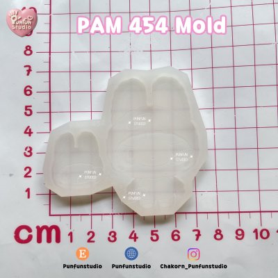 X Heart 140 , PAM 454 Cutie Monster Rabbit Molds / Silicone Mold / Shaker Mold