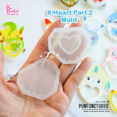 X Heart Part 2 Mold + CSM X Heart Part 2 Mold / Pokemold / Silicone Mold / Shaker Mold
