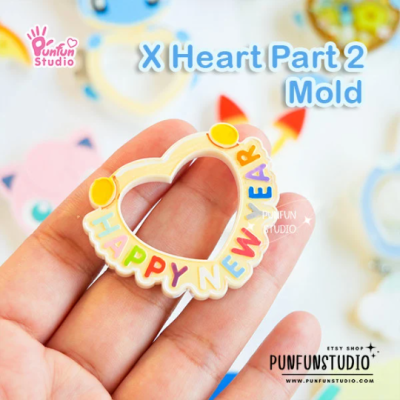 X Heart Part 2 Mold + CSM X Heart Part 2 Mold / Pokemold / Silicone Mold / Shaker Mold