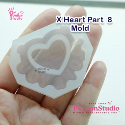 X Heart Part 8 Mold / I love you / Silicone Mold / Shaker Mold