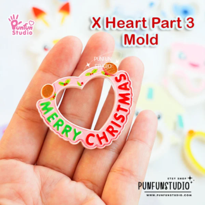 X Heart Part 3 Mold + CSM X Heart Part 3 Mold / Pokemold / Silicone Mold / Shaker Mold