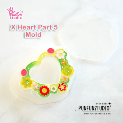 X Heart Part 5 Mold + CSM X Heart Part 5 Mold / Pokemold / Silicone Mold / Shaker Mold